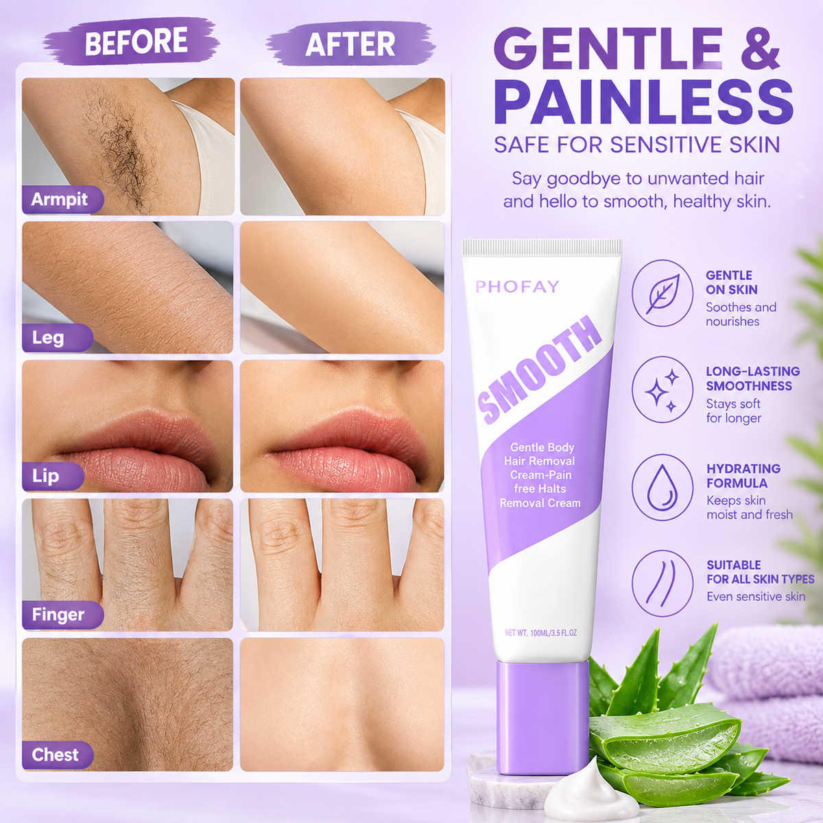 Gentle Body Hair Removal Kit